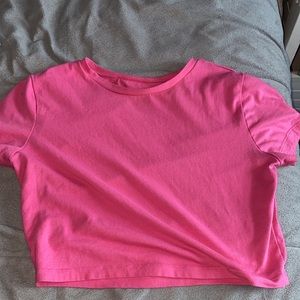 pink crop top